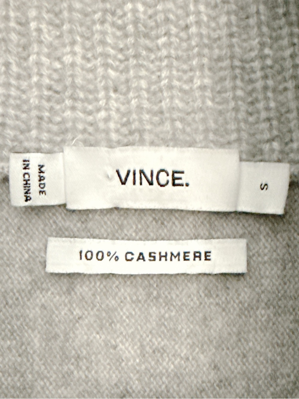 Vince 100% Cashmere Sweater Oversized Gray Cowl Neck Short Sleeve Minimalist - Picture 5 of 9